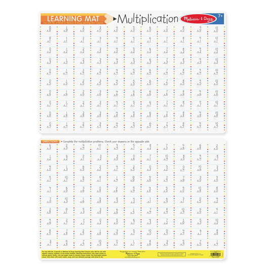 Melissa & Doug Multiplication Write-a-Mat 6-Pack 3-6Y — BambiniJO Jordan