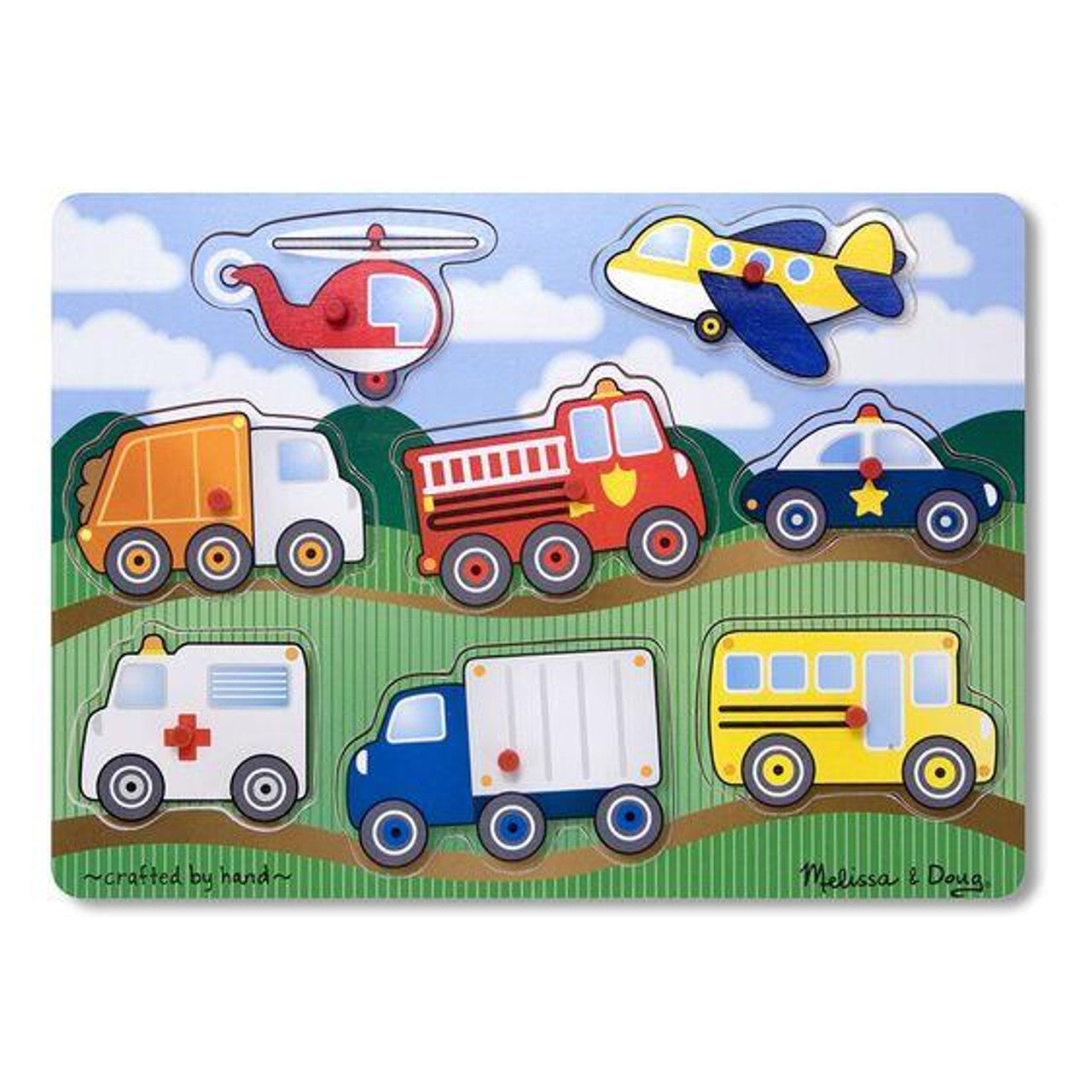 Melissa & Doug Vehicles Peg Puzzle Melissa & Doug Vehicles Peg Puzzle