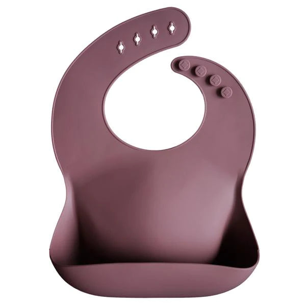 Silicone Baby Bib - Dusty Rose Silicone Baby Bib - Dusty Rose