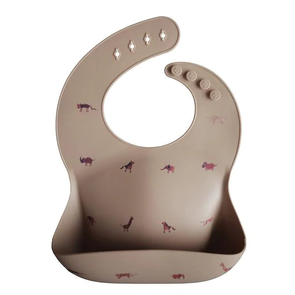 Silicone Baby Bib - Safari Tan Silicone Baby Bib - Safari Tan
