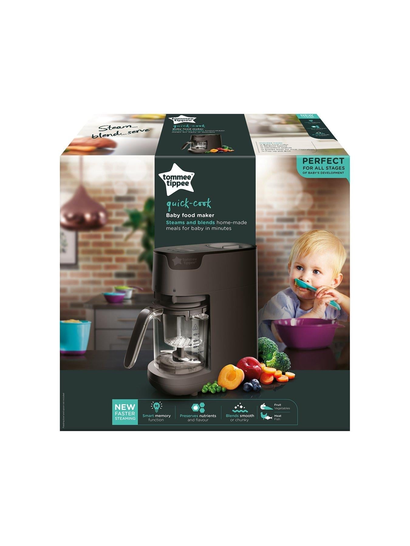 Tommee Tippee Steamer Baby Food Maker - Black - BambiniJO