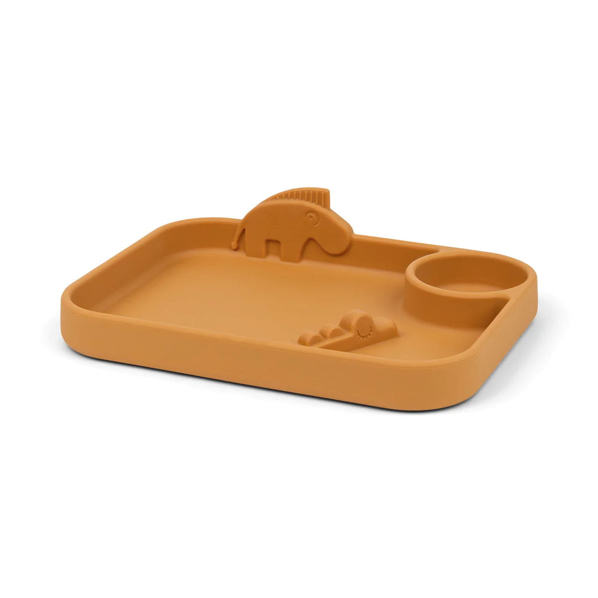 Peekaboo Compartment Plate Deer Friends Mustard Peekaboo Compartment Plate Deer Friends Mustard