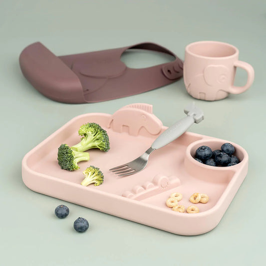 Peekaboo Compartment Plate Deer Friends Powder — BambiniJO Jordan