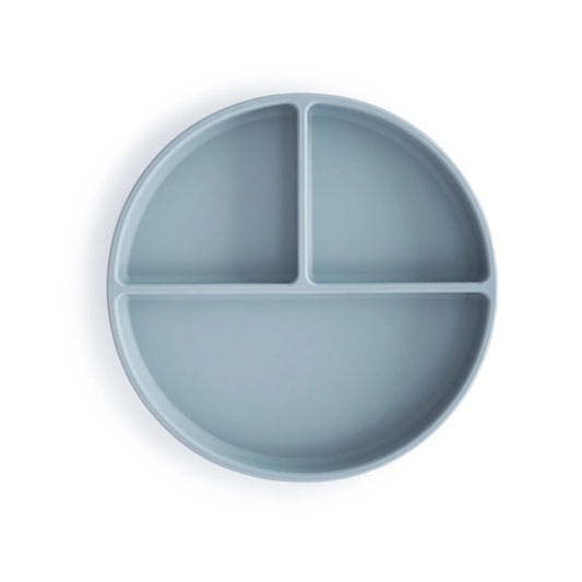 MUSHIE - Silicone Suction Plate - Powder Blue - BambiniJO | Buy Online | Jordan
