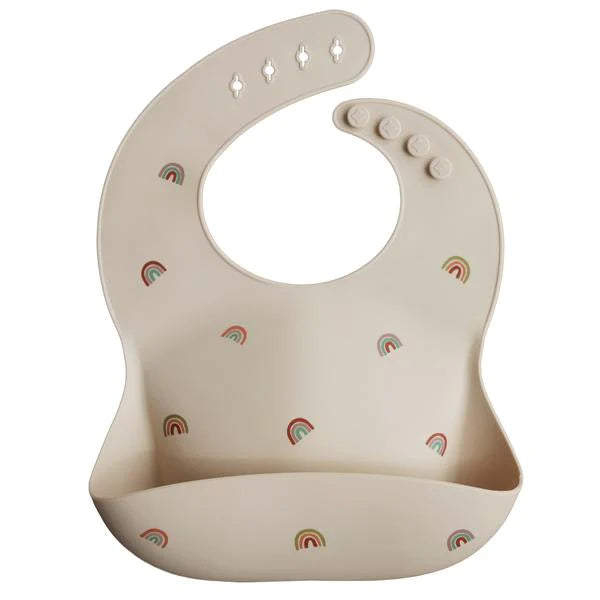 Silicone Baby Bib - Rainbows Silicone Baby Bib - Rainbows
