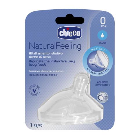 Chicco - NATURAL FEELING teat 0m+ Regular Flow 1 pc - BambiniJO | Buy Online | Jordan