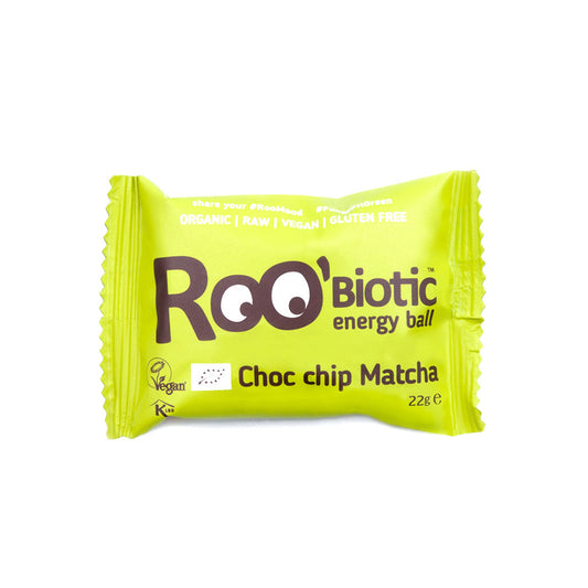 Organic Gluten Free Roo Bar Choco Chip Matcha 22g