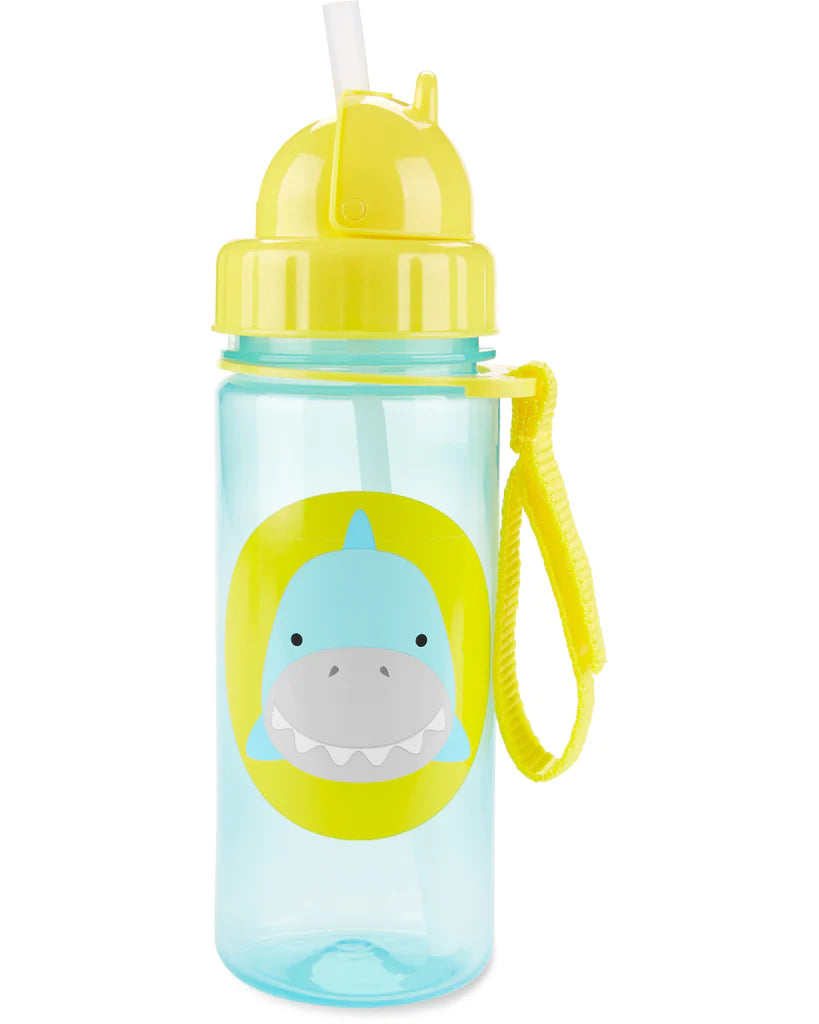 Zoo Straw Bottle - Shark - 384.5ml Zoo Straw Bottle - Shark - 384.5ml