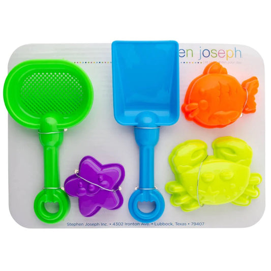 Stephen Joseph - Beach Totes with Sand Toy Play Set - Dinosaur