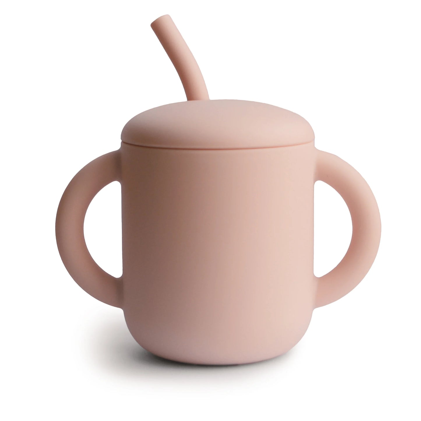 MUSHIE - Silicone Training Cup + Straw - Blush - BambiniJO | Buy Online | Jordan