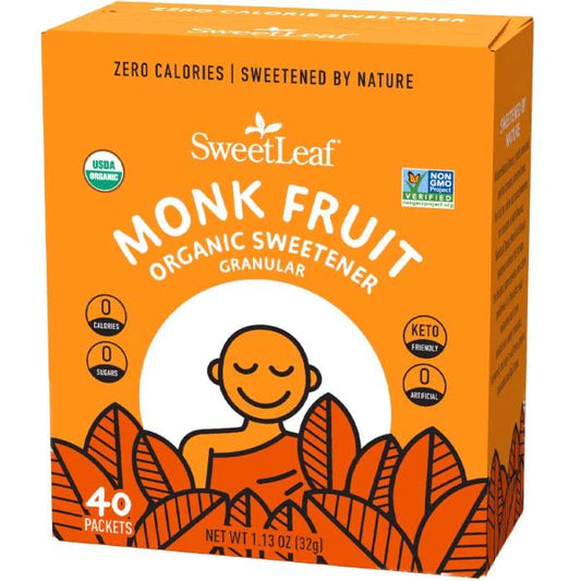 Organic Monk Fruit Sweetener 40 Packets 32g