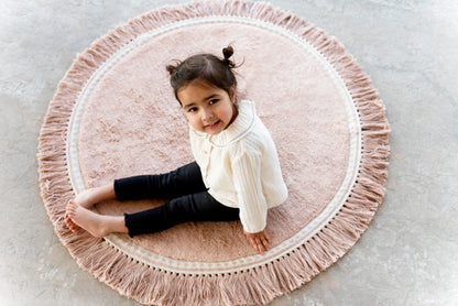 Tapis Petit - Anna soft pink Rug | 110x110cm - BambiniJO | Buy Online | Jordan