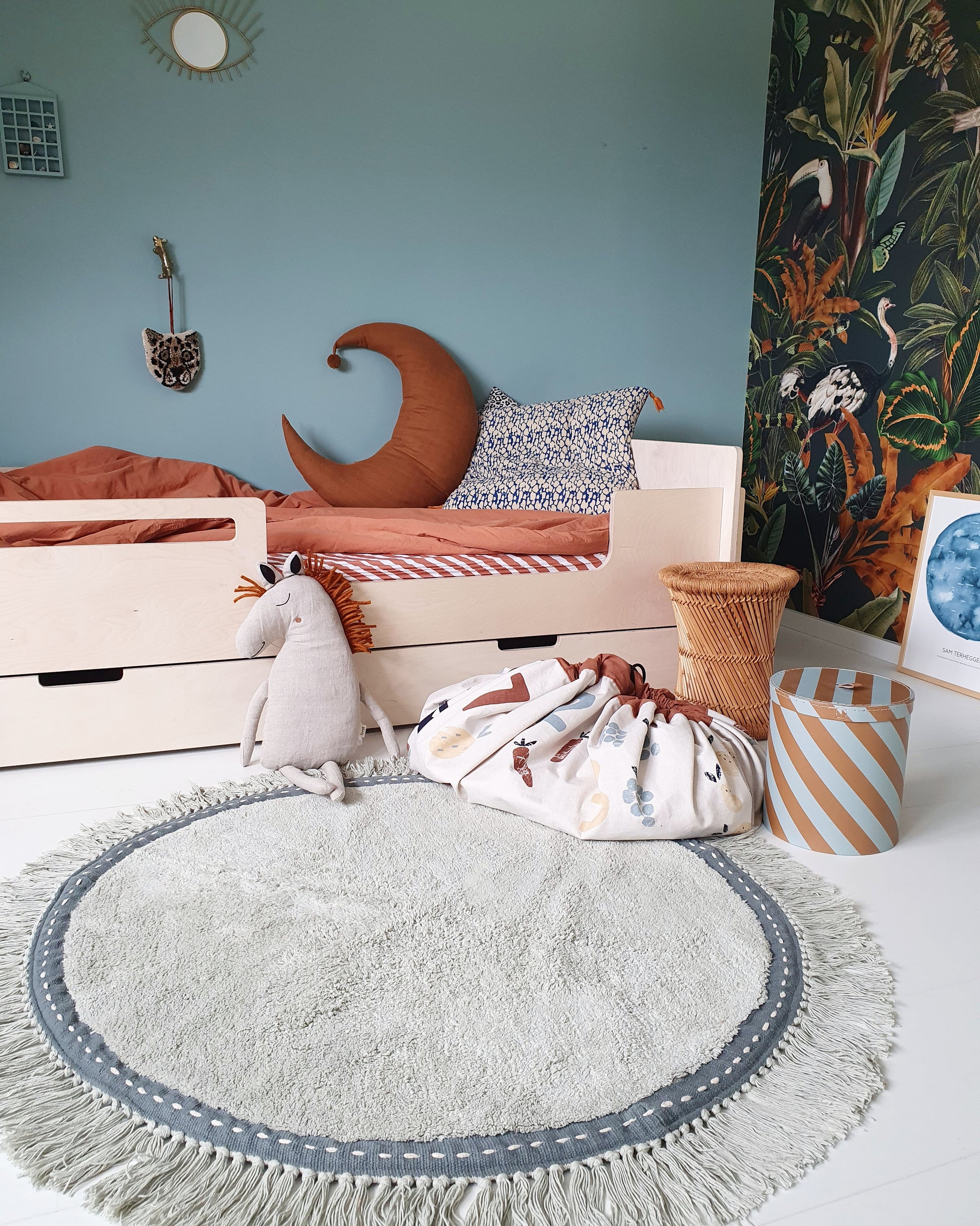 Tapis Petit - Lily Mint Rug | 110x110cm - BambiniJO | Buy Online | Jordan