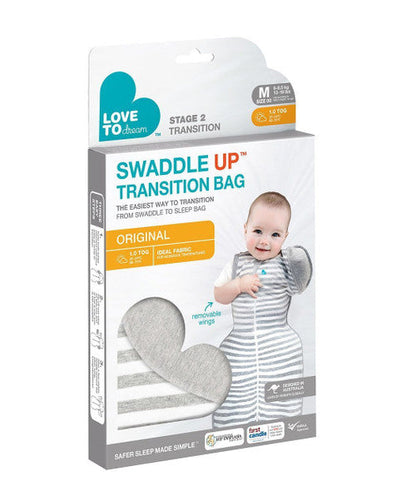Love To Dream - Swaddle UP™ Transition Bag Original 1.0 TOG Gray - Extra Large