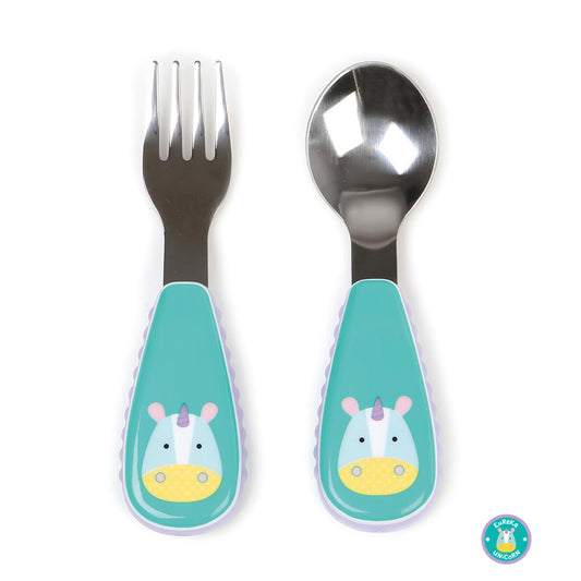 Zootensils Fork & Spoon Eureka - Unicorn - BambiniJO