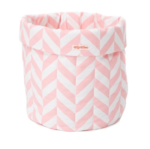 Wigiwama - Herringbone Big Toy Bag Pink Wigiwama - Herringbone Big Toy Bag Pink