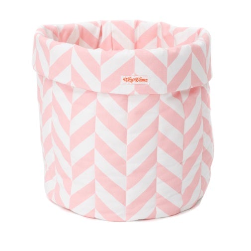 Wigiwama - Herringbone Big Toy Bag Pink - BambiniJO | Buy Online | Jordan