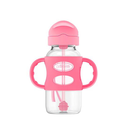 Dr. Brown's 270 ml Wide-Neck Weighted Sippy Bottle with Silicone Handles, Pink, 6m+ - BambiniJO | Buy Online | Jordan