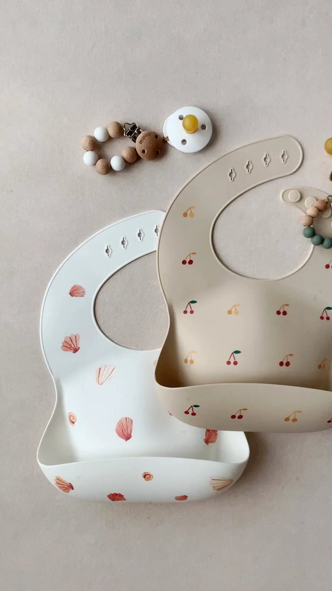 Silicone Baby Bib - Light Shell Silicone Baby Bib - Light Shell
