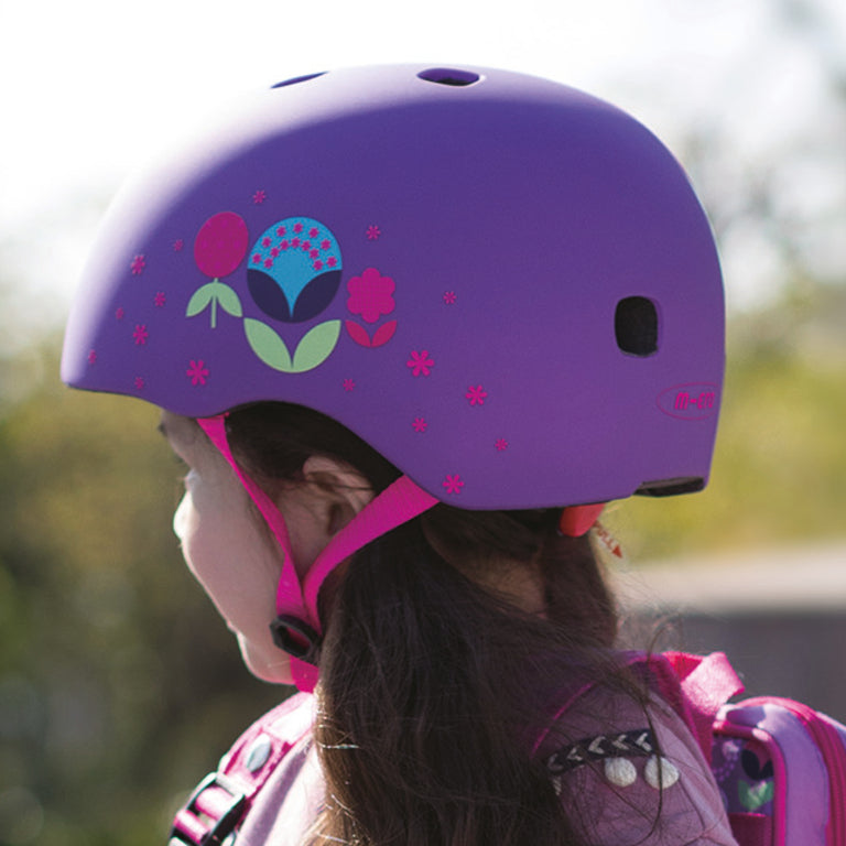 Micro PC Helmet Floral Purple Micro PC Helmet Floral Purple
