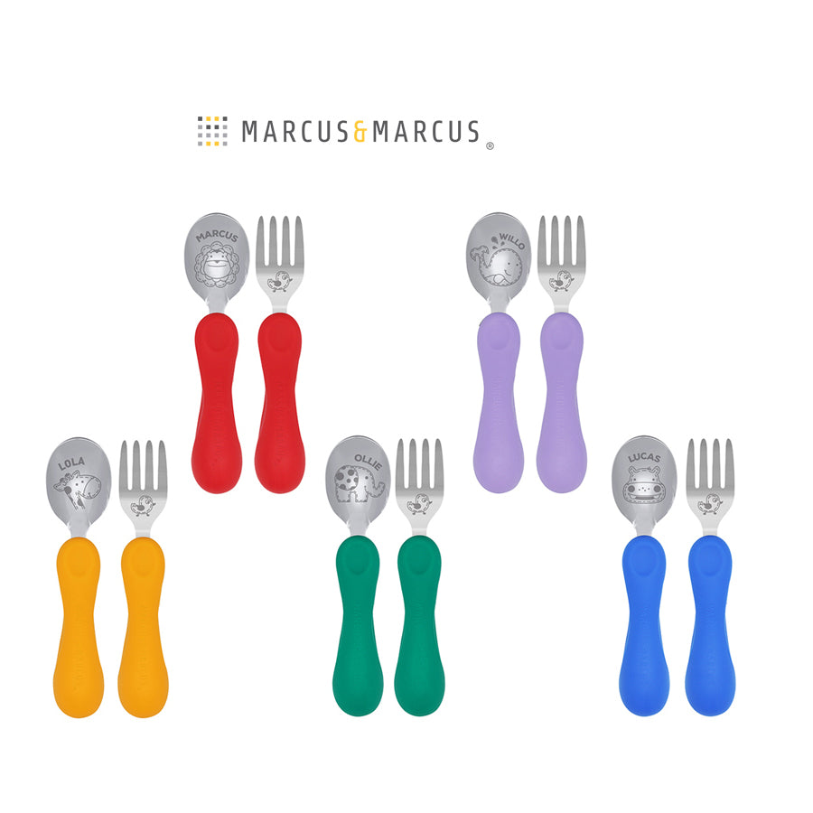Silicone Easy Grip Spoon & Fork Set Silicone Easy Grip Spoon & Fork Set