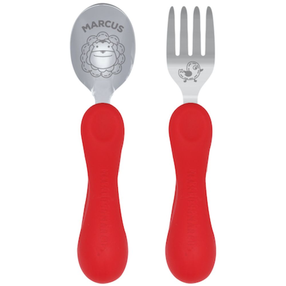 Silicone Easy Grip Spoon & Fork Set Silicone Easy Grip Spoon & Fork Set
