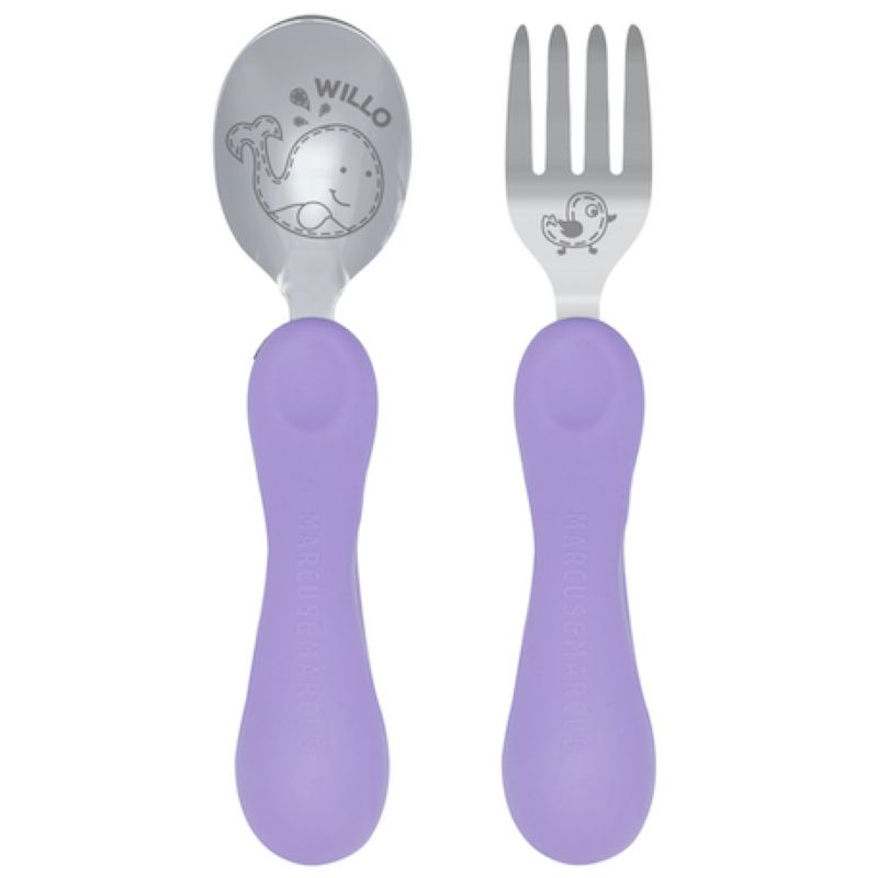 Silicone Easy Grip Spoon & Fork Set - BambiniJO | Buy Online | Jordan