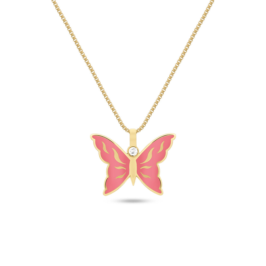 Joy Butterfly Diamond Necklace | Enamel Collection