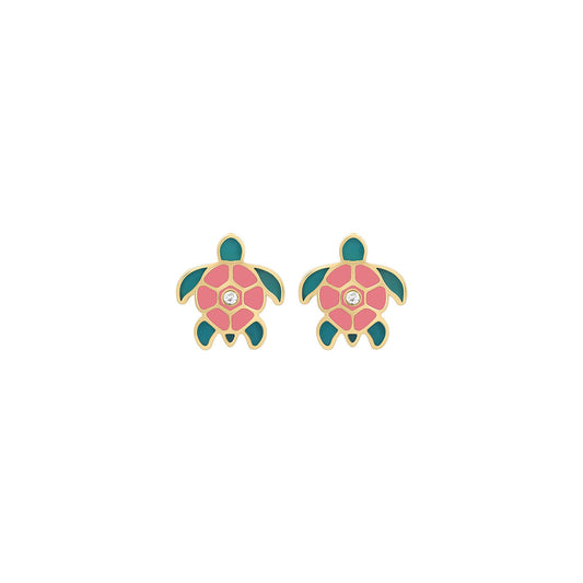 Turtle Diamond Earrings | Enamel Collection