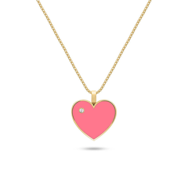 Forever Love Diamond Necklace | Enamel Collection