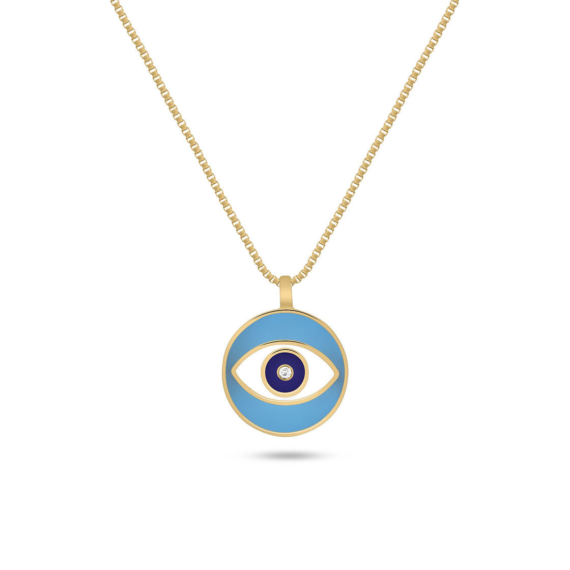 Blue Nazar Diamond Necklace | Enamel Collection