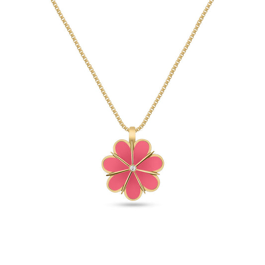Lily Diamond Necklace | Enamel Collection