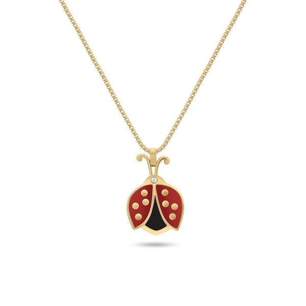 Little Ladybug Diamond Necklace | Enamel Collection
