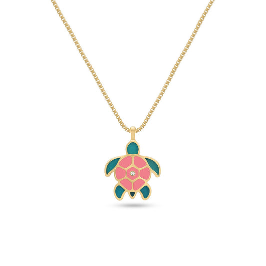 Turtle Diamond Necklace | Enamel Collection