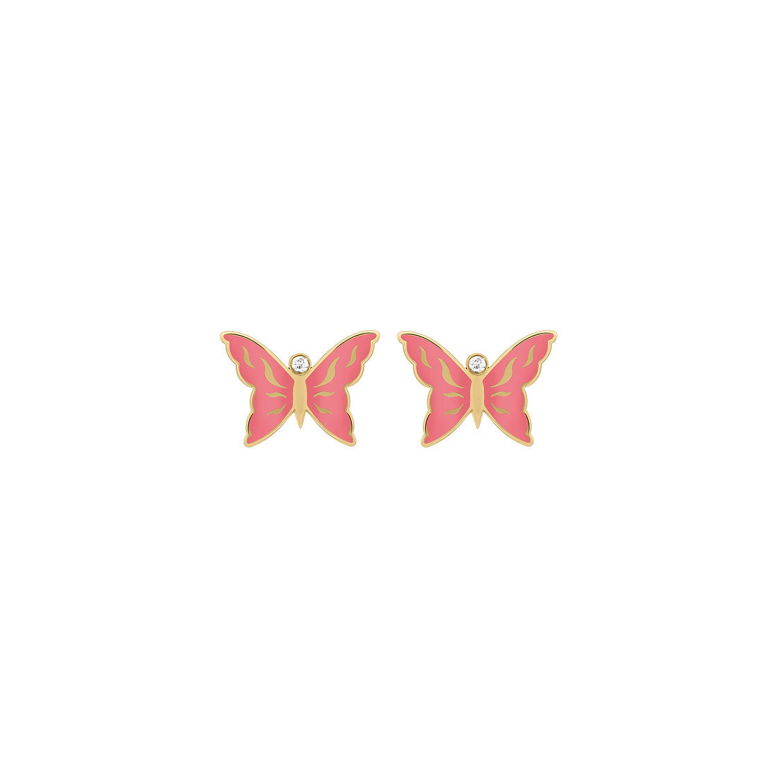Joy Butterfly Diamond Earrings | Enamel Collection