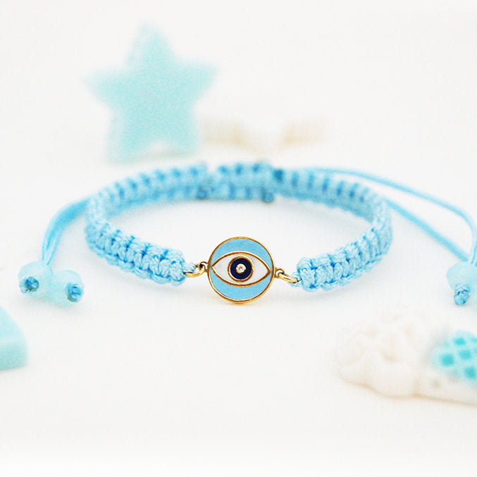 Blue Nazar Kid's Diamond Bracelet