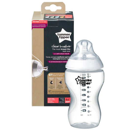 Tommee Tippee Closer to Nature Clear Bottle AR, 340ml - BambiniJO | Buy Online | Jordan