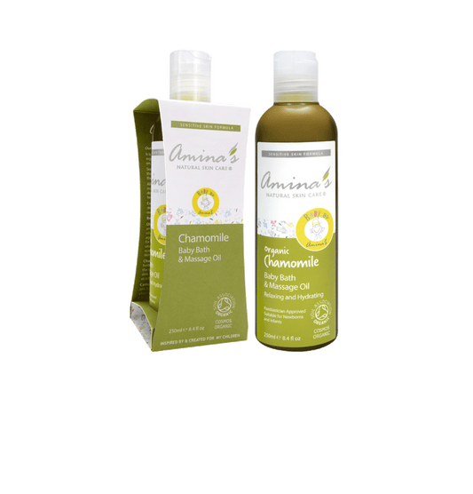 Amina's Organic Baby Chamomile Bath & Massage Oil, 250ml — BambiniJO Jordan