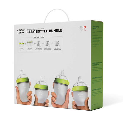 Comotomo - Baby Bottle Bundle Green - BambiniJO | Buy Online | Jordan