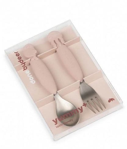 YummyPlus Spoon & Fork Set Sea Friends Powder - BambiniJO | Buy Online | Jordan