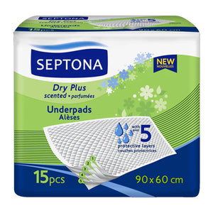 Septona Scented Underpads 90x60 15pcs - BambiniJO | Buy Online | Jordan