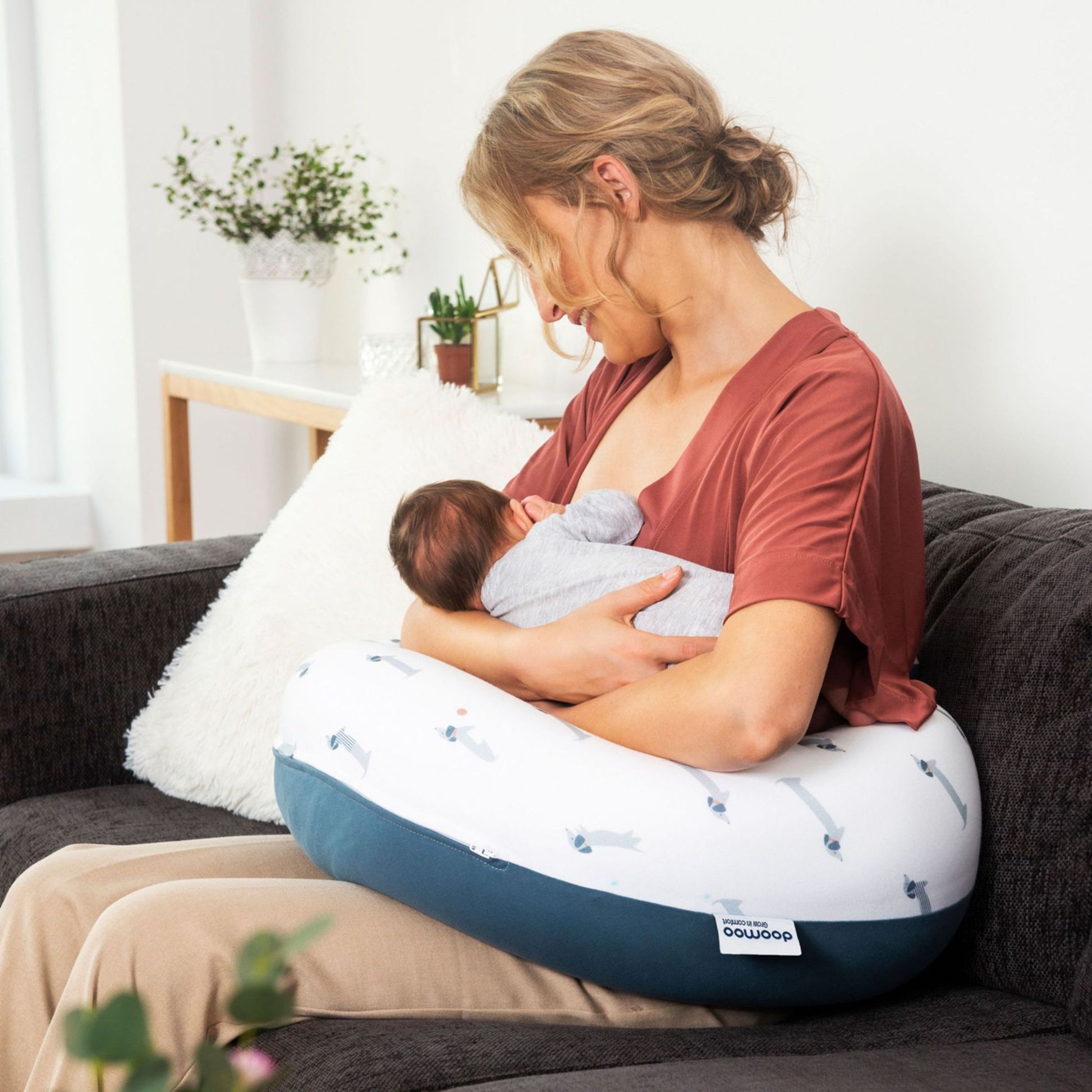 doomoo - Softy Dog Blue | Small Multi-use Organic Pillow - BambiniJO | Buy Online | Jordan