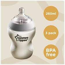 Tommee Tippee Closer to Nature 260ML Pastel Clear Bottle - 3 Bottles - BambiniJO | Buy Online | Jordan