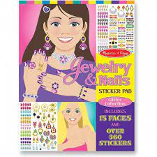 Melissa & Doug - Jewelry & Nails Glitter Collection Sticker Pad - BambiniJO | Buy Online | Jordan
