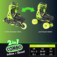Yvolution - Neon Combo Skates 2-in-1 Green | 3-6 Years - BambiniJO | Buy Online | Jordan