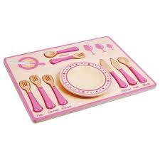 Lelin Toys - Dinner Place Setting - Pink | 3 Years + - BambiniJO | Buy Online | Jordan
