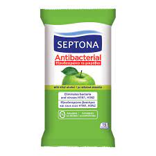 SEPTONA ANTIBACTERIAL WIPES GREEN APPLE 15pcs - BambiniJO | Buy Online | Jordan