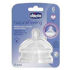 Chicco - NATURAL FEELING Teat 6m+ Fast Flow 2 pcs - BambiniJO | Buy Online | Jordan