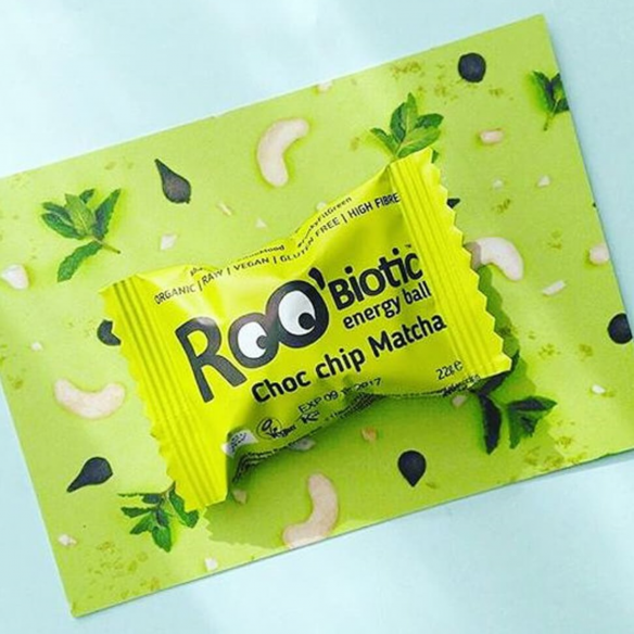 Organic Gluten Free Roo Bar Choco Chip Matcha 22g Organic Gluten Free Roo Bar Choco Chip Matcha 22g
