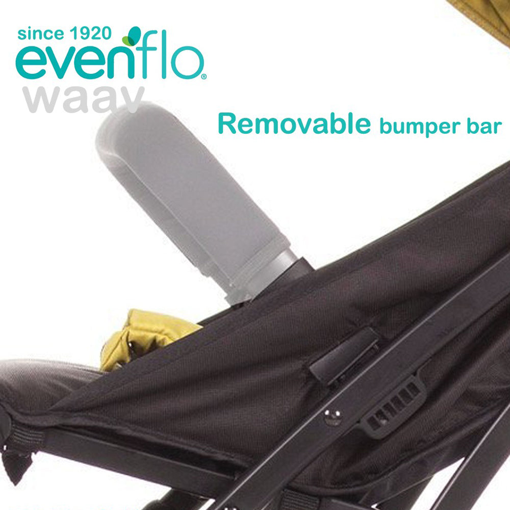 Evenflo Waav Compact Stroller - Black/Beige - BambiniJO